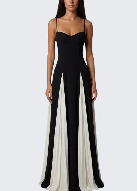 Carli | Sweetheart Neck Pleated Maxi Dress