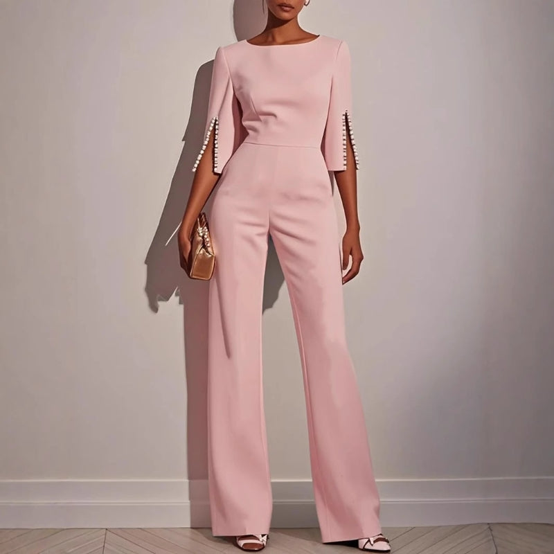 Emma | Boat Neck Wide Leg Party Jumpsuit
