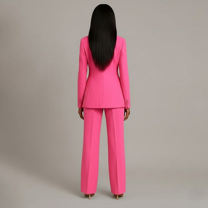 Mary | Long Sleeve V-Neck Two Piece Suit