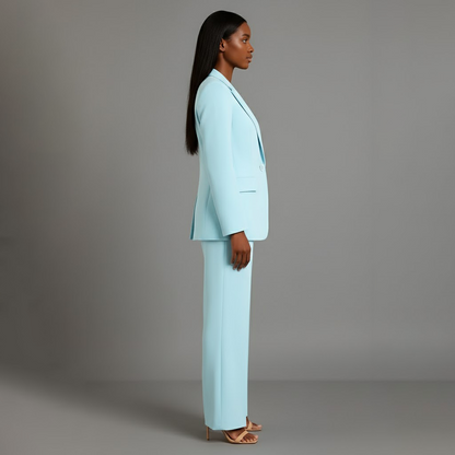 Mary | Long Sleeve V-Neck Two Piece Suit
