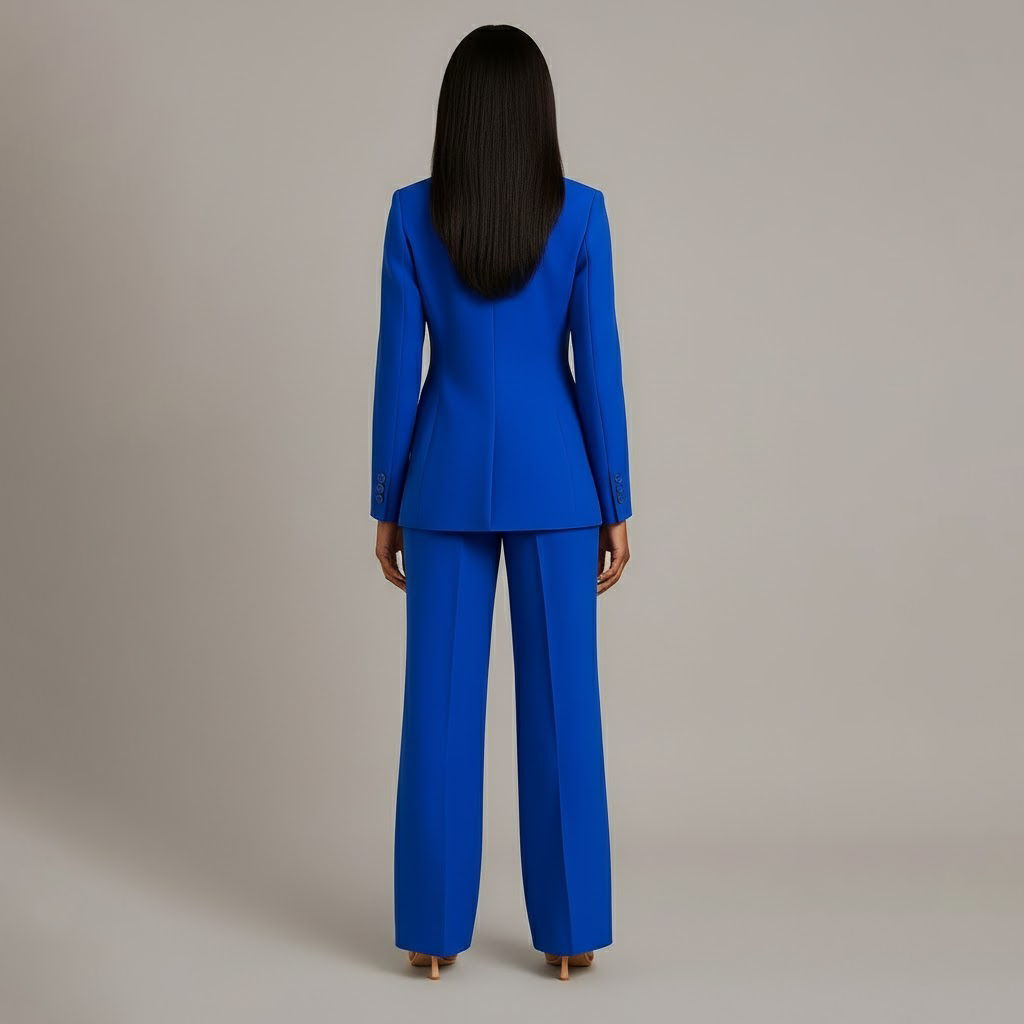 Mary | Long Sleeve V-Neck Two Piece Suit