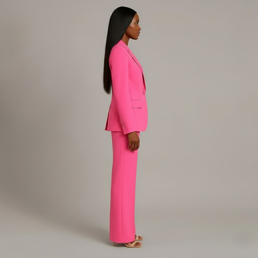 Mary | Long Sleeve V-Neck Two Piece Suit