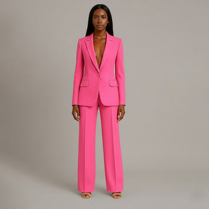 Mary | Long Sleeve V-Neck Two Piece Suit