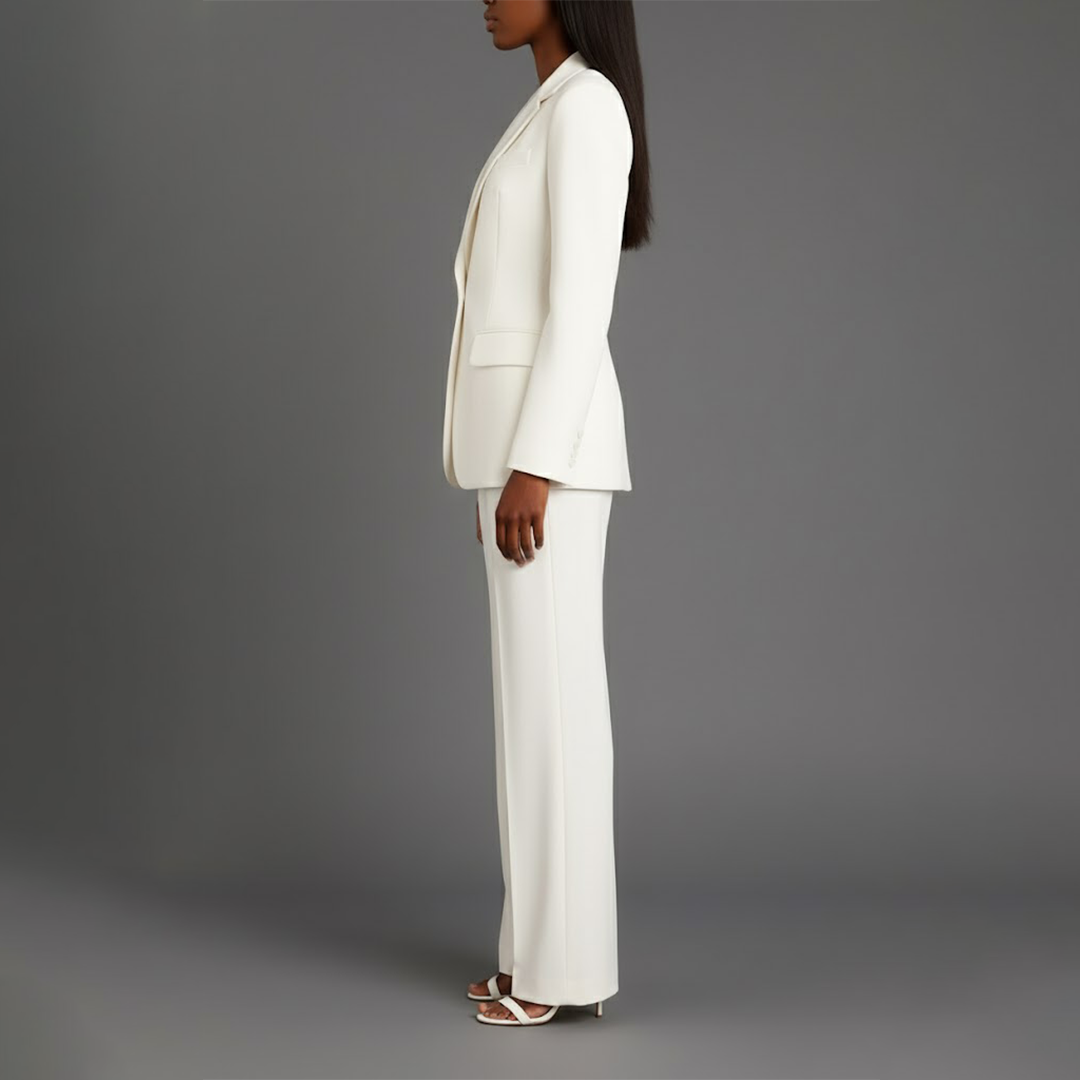 Mary | Long Sleeve V-Neck Two Piece Suit