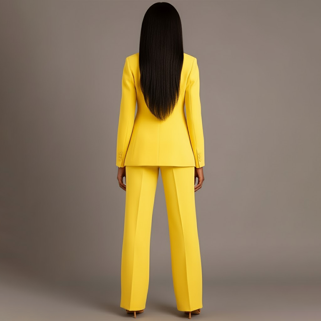 Mary | Long Sleeve V-Neck Two Piece Suit
