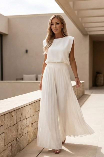 Patricia | Round Neck Sleeveless Matching Set