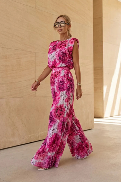 Patricia | Round Neck Sleeveless Matching Set